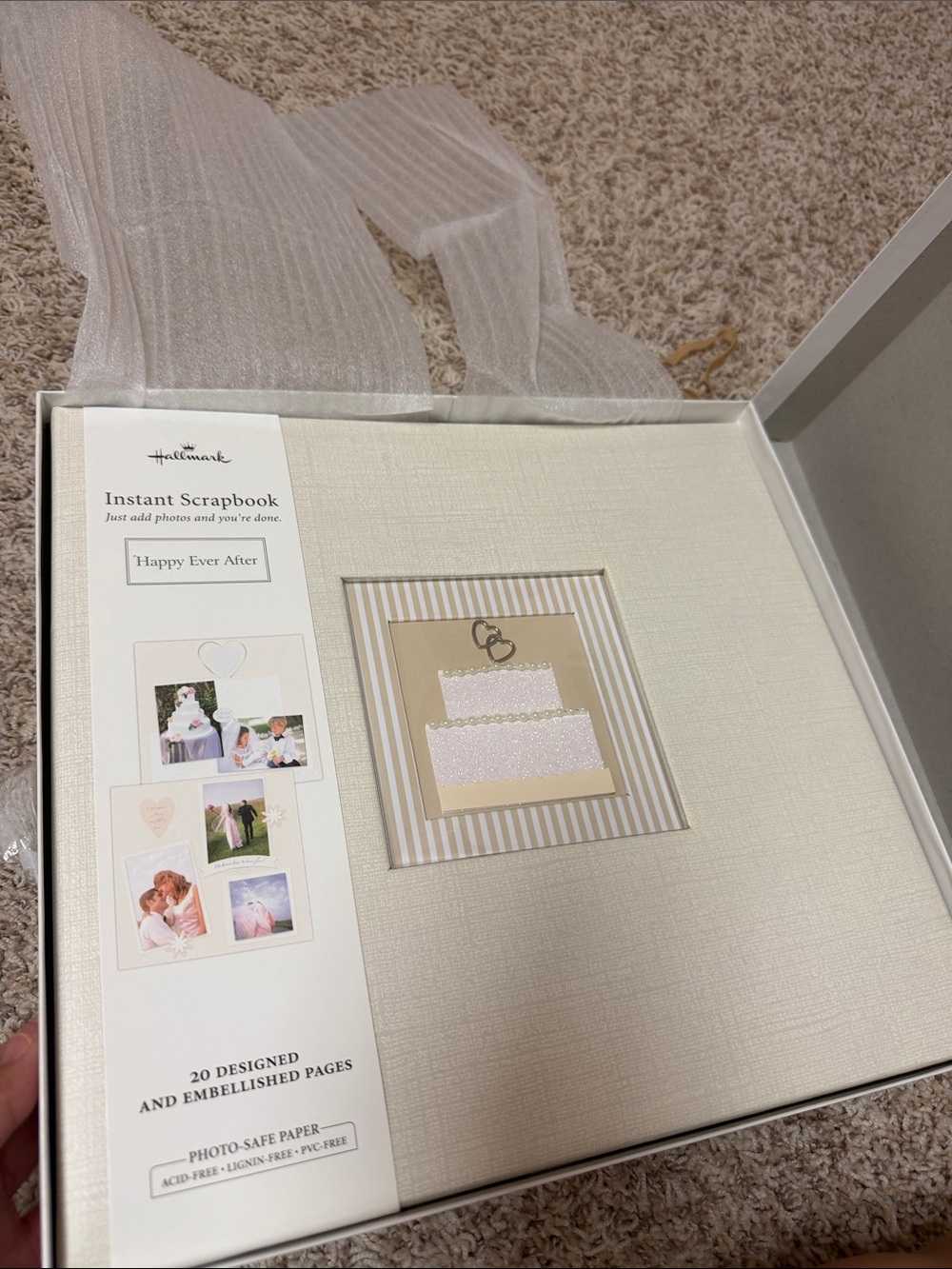 Hallmark Cream and Gold Happy Ever After Instant Scrapbook